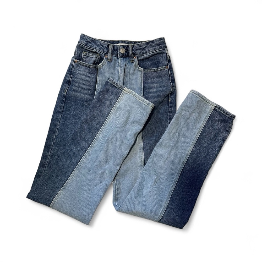 PacSun Two-Tone Blue 90s Boyfriend Jeans